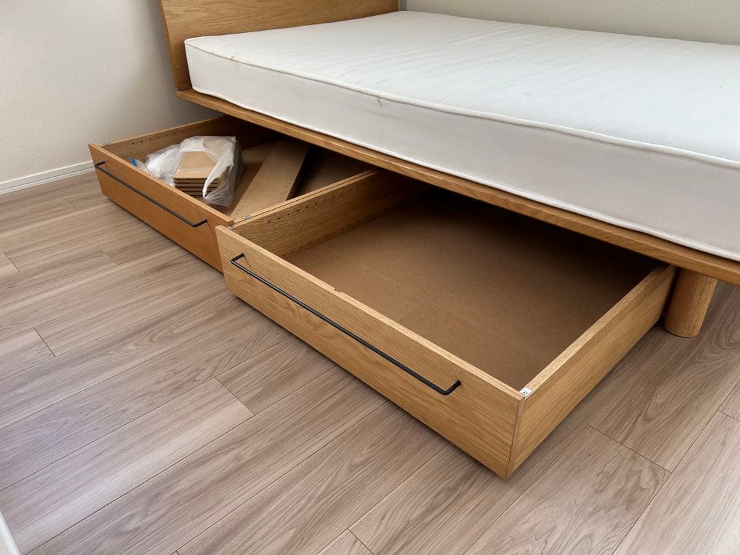 無印良品　セミダブルベッド 引き出し付き