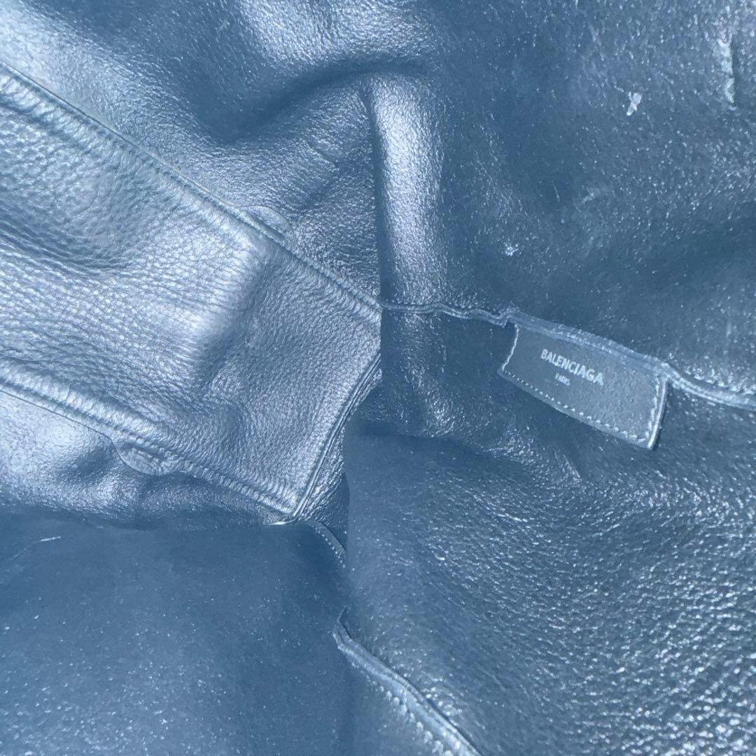 バレンシアガ　レザー　トートバッグ　ブラック