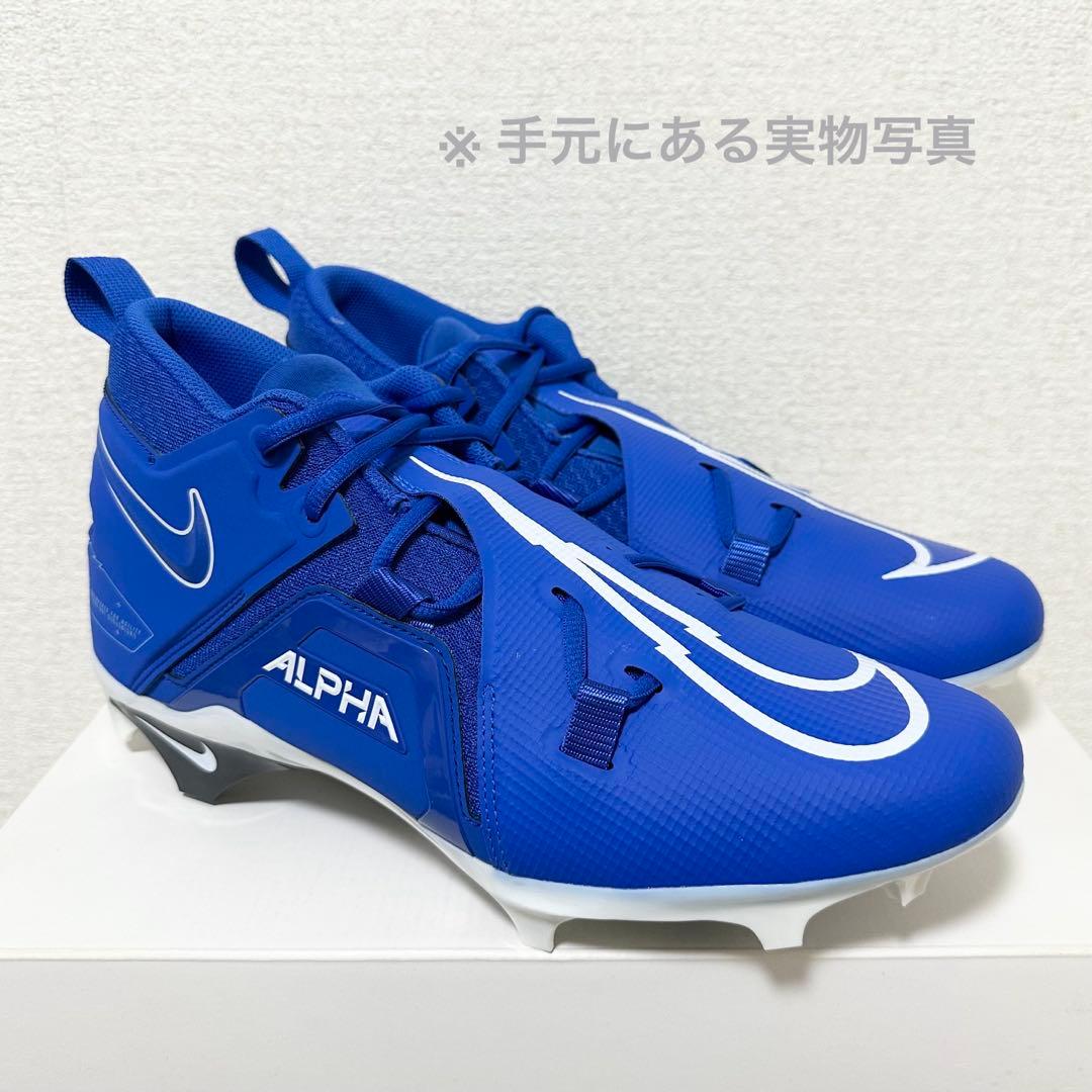 ナイキ 29 アルファメナス 3 アメフト スパイク シューズ 靴 青 ミッド