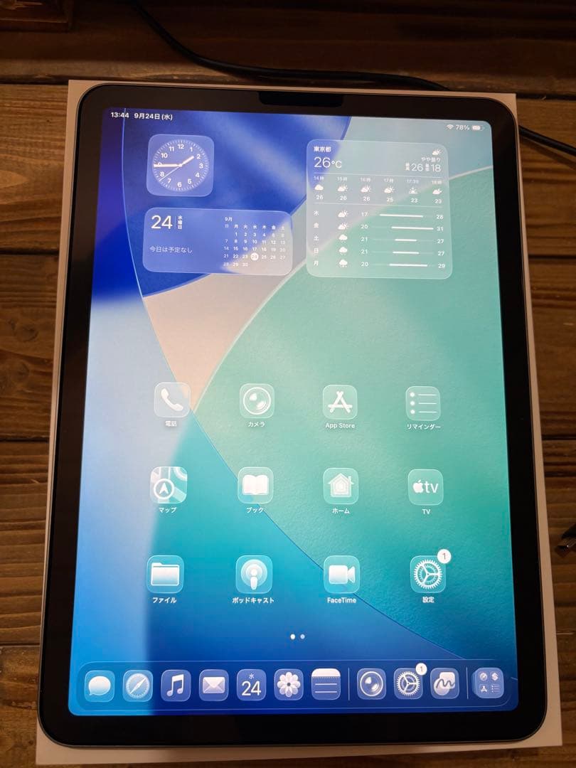 iPad Air 11インチ M2チップ スペースグレイ バッテリー100％