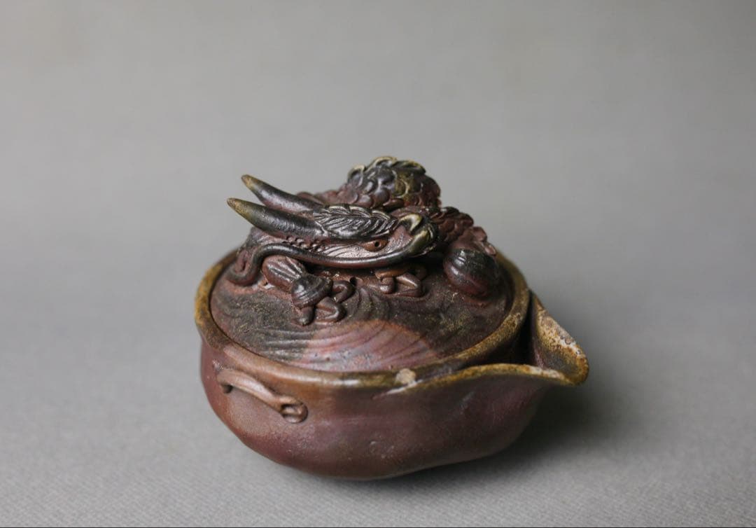 備前焼 龍細工 宝瓶 煎茶器 湯冷まし 七点