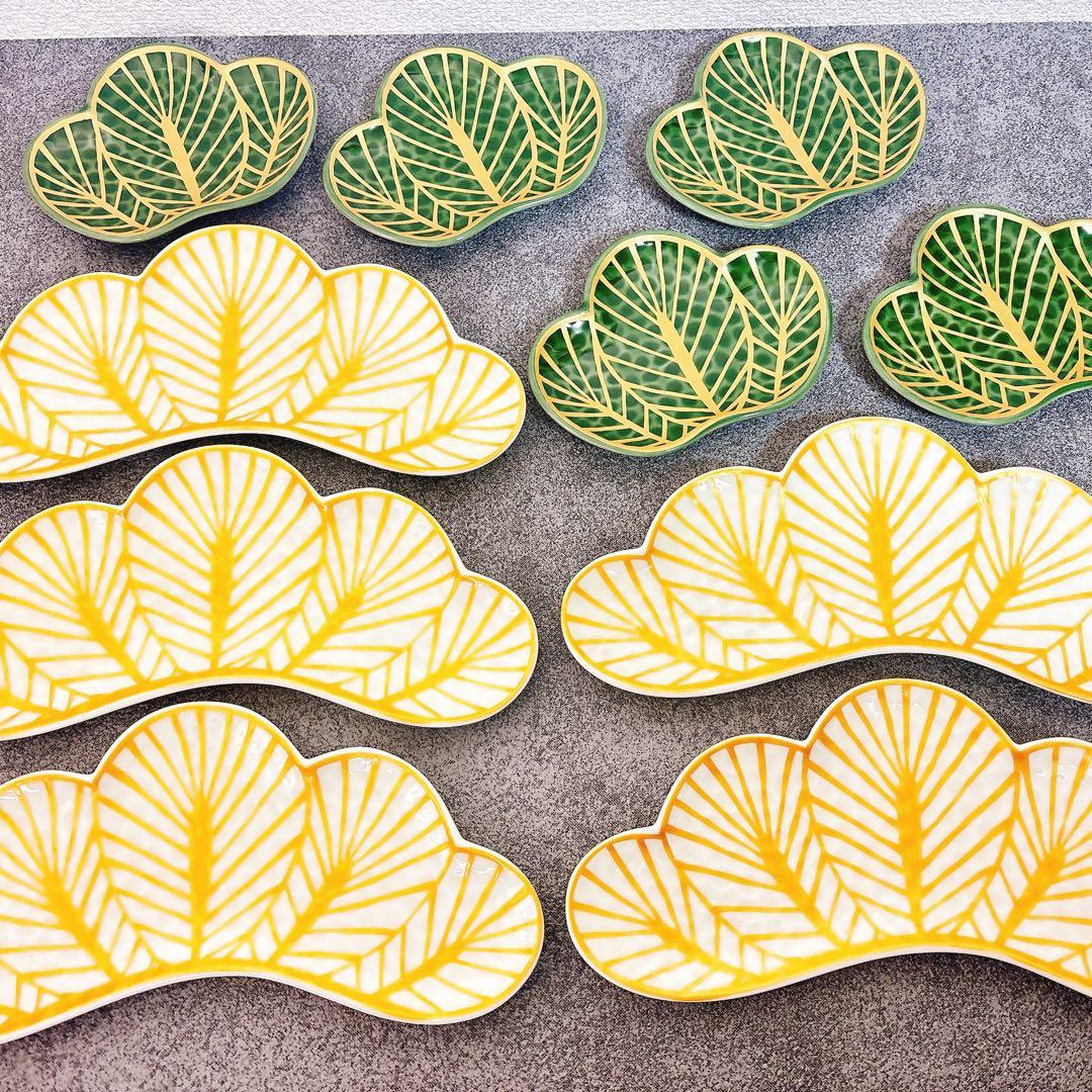 Y.K.R様ご依頼幸楽窯　松葉形前菜皿　銘々皿　10点セット