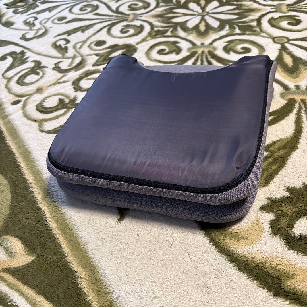 グレー 背もたれ付き座椅子 3脚セット