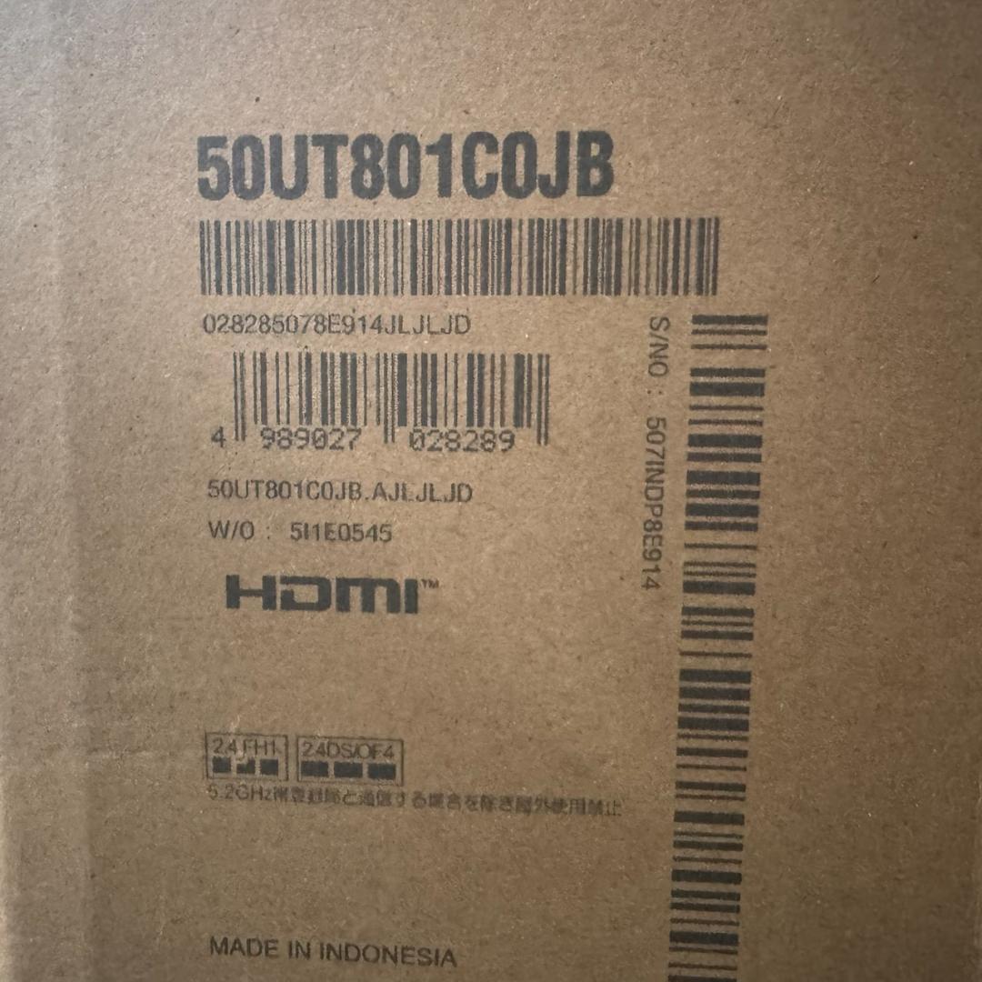 ♪未開封品　LG　50V型スマートテレビ　50UT801C0JB　4K　UHD