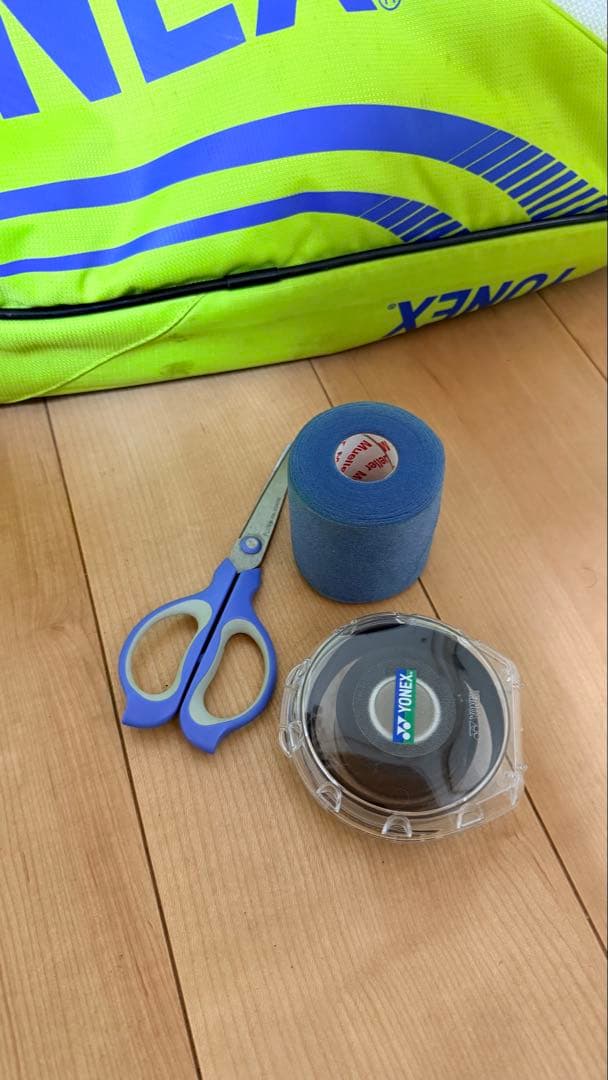 YONEX バドミントンバッグ 青/黄　バドミントンシャトル