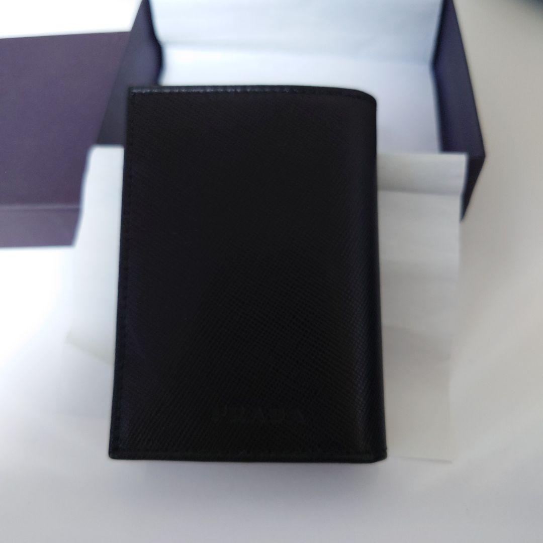 PRADA ブラックレザー 名刺入れ 箱付き