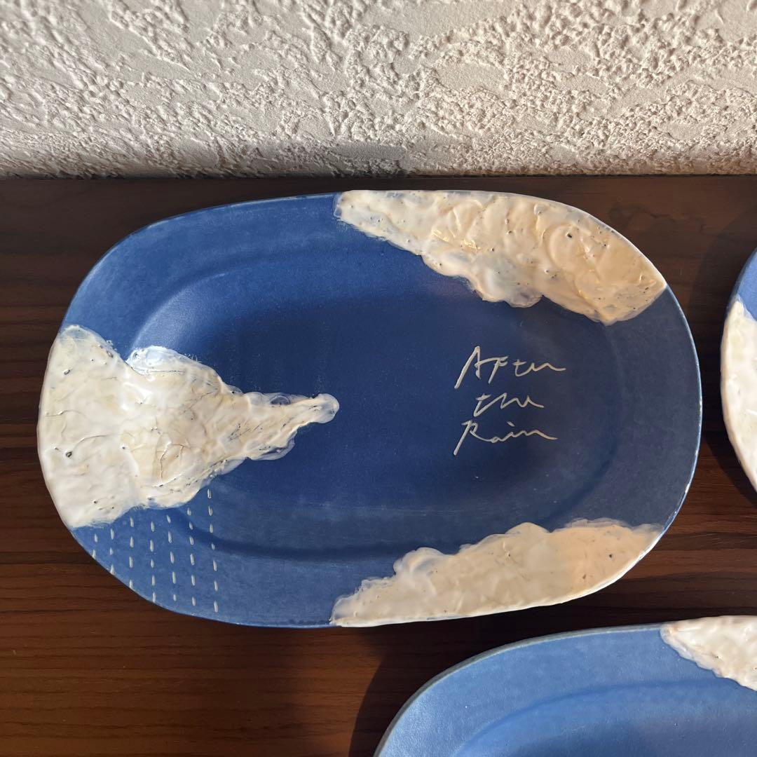 て*る様 ジョイスオンザテーブル雲模様の楕円形皿3枚セットまとめ売り