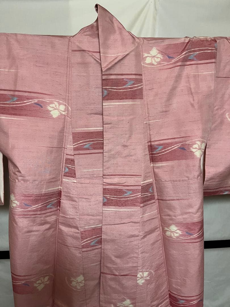 【逸品】⭐️新潟県伝統工芸品⭐️【十日町紬】⭐️手引真綿⭐️草木染⭐️紬⭐️着物