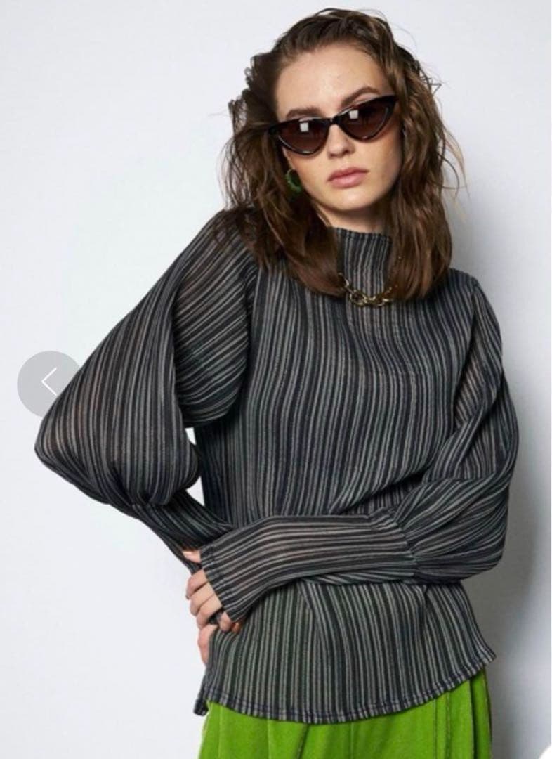 MAISON SPECIAL ボリュームスリーブプリーツトップス ニットベスト