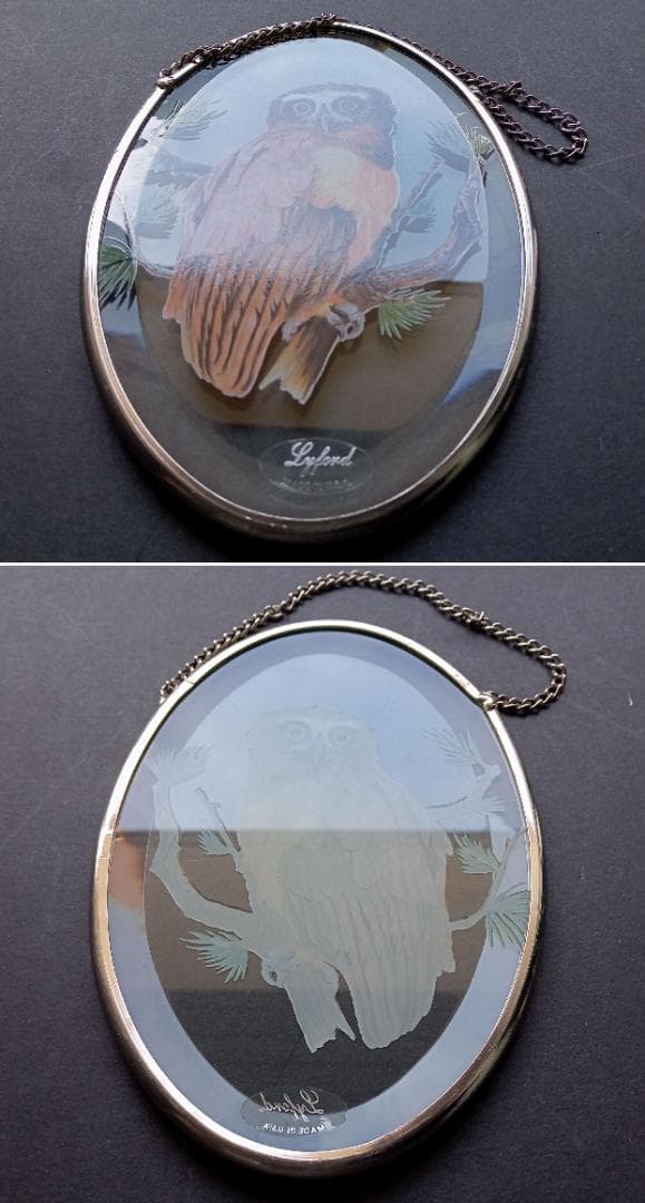 ライフォード社ステンドグラス ふくろう 梟フクロウ /グラスマスターズ トロント