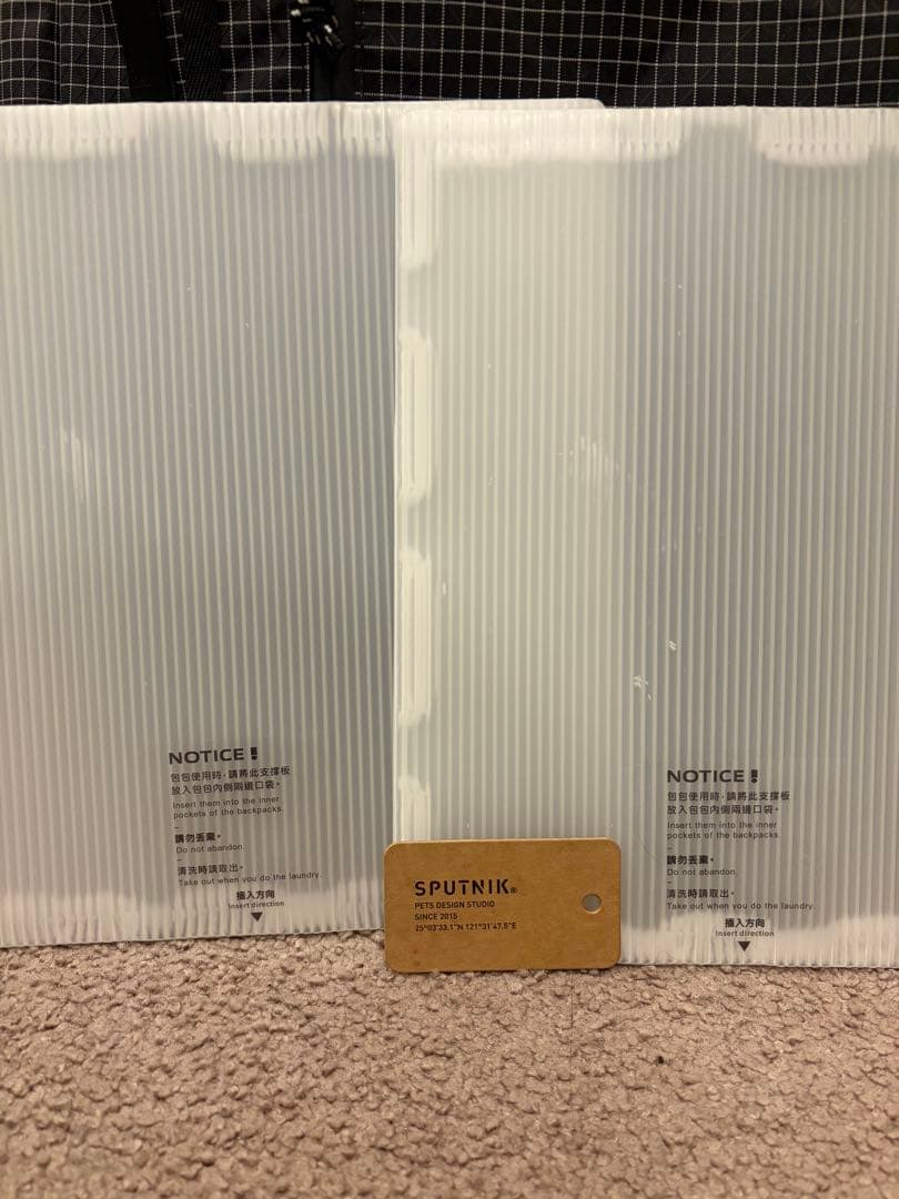 SPUTNIKバックパックキャリー　ブラックチェック