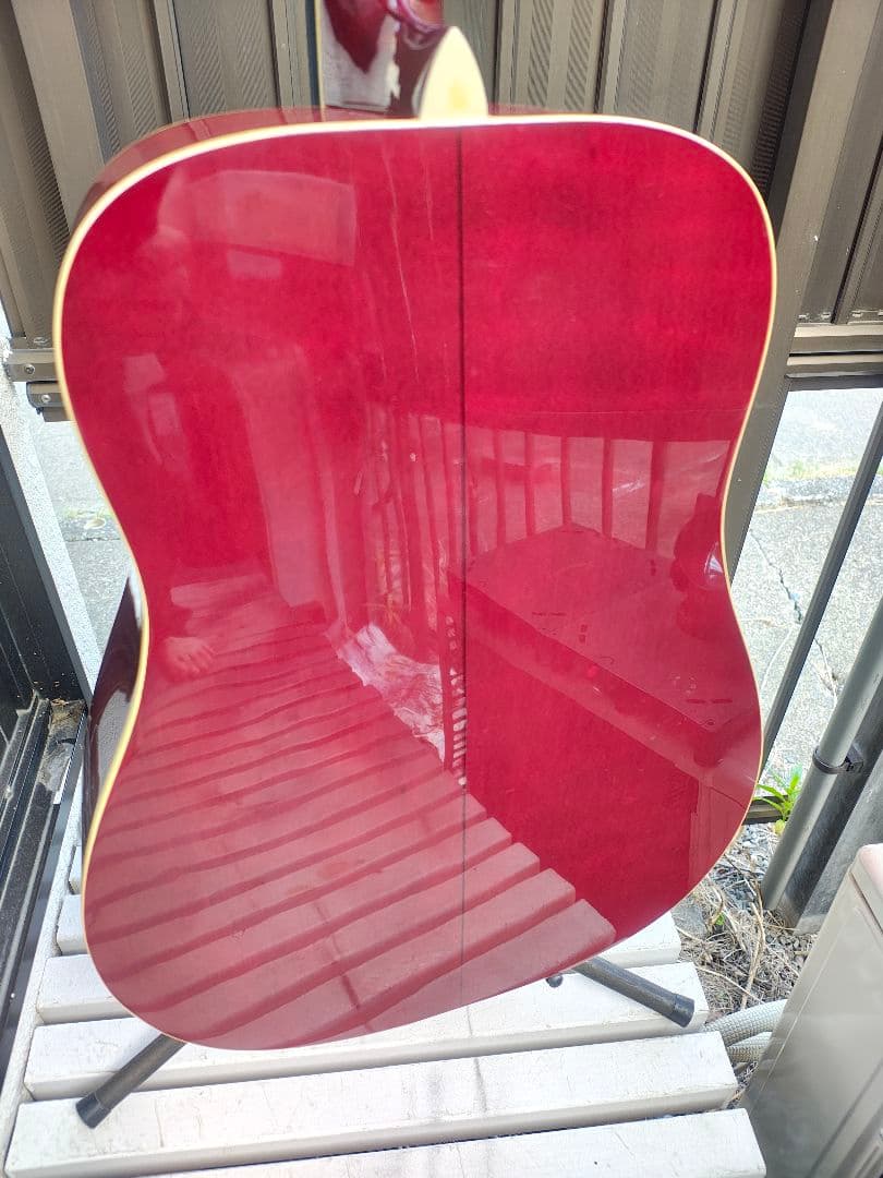 美品 ハミングバード Wピックアップ付エレアコ トップ単板