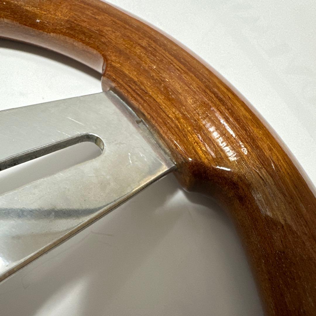 5050【プロフ必読】 　oba ステアリング　ホイール ウッド　旧車