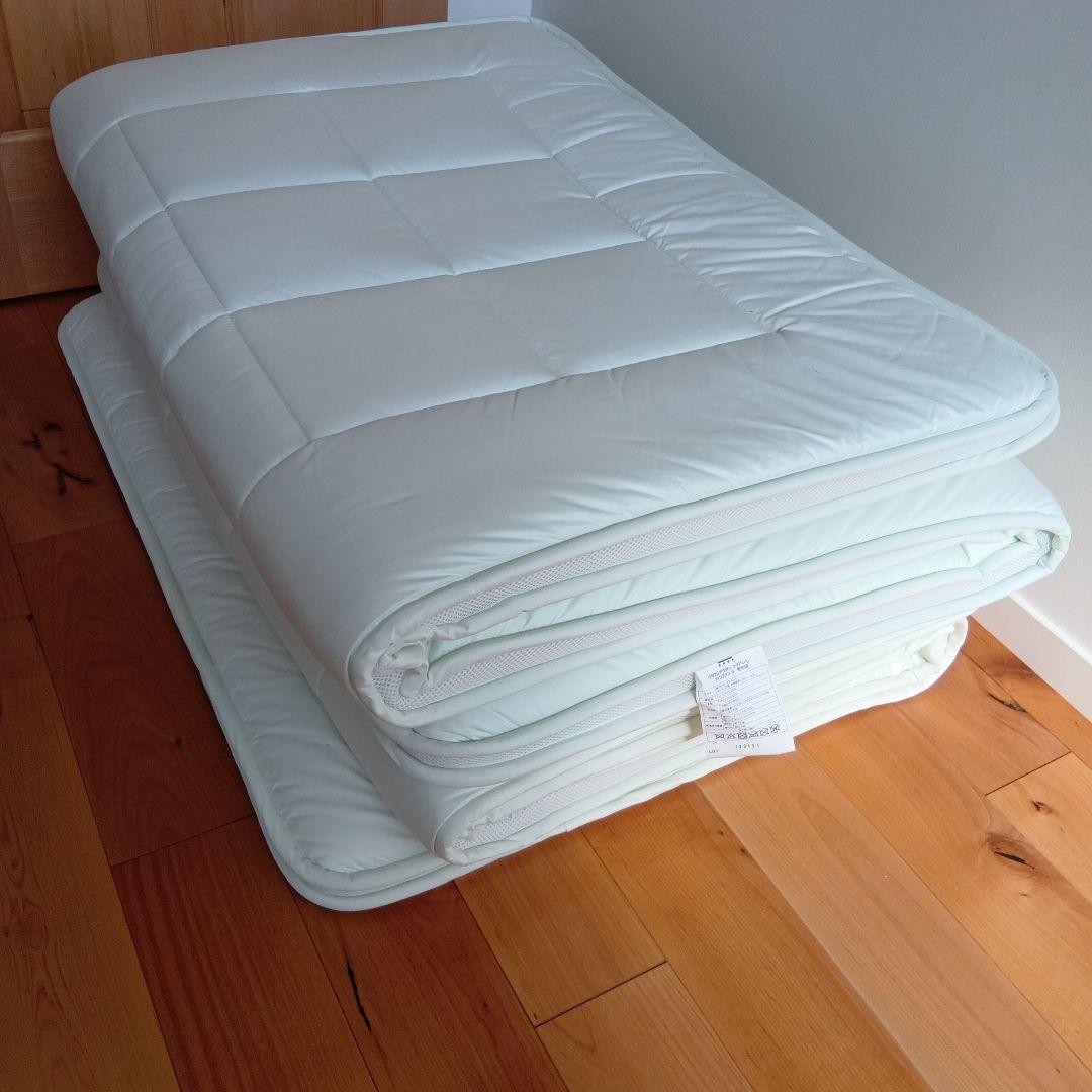 2組セット　羽毛＆防ダニ　抗アレル　ニトリ敷布＆掛け布団 シングル