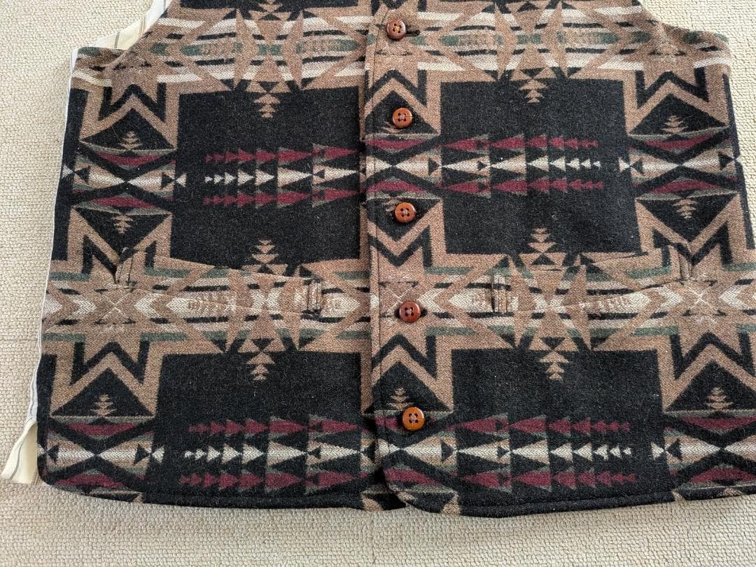 グラッドハンド スピリッツ ベスト ネイティブ柄 ワークベスト L 40 日本製