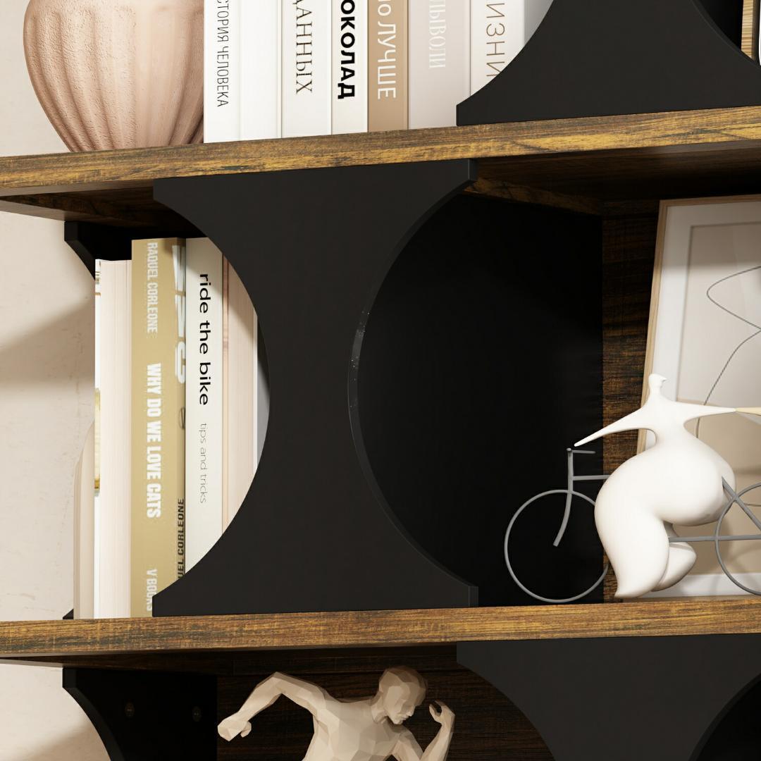 オープンラック 木製 大容量 収納棚 本棚 シェルフ ディスプレイ 4段 北欧風