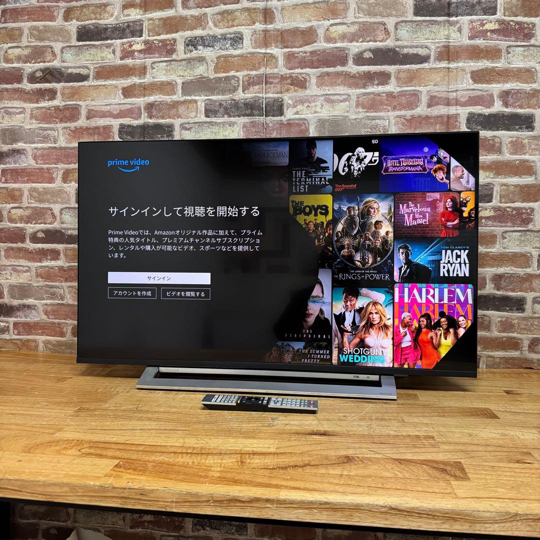 東芝 43V型 4Kチューナー搭載 液晶テレビ レグザ 43M520X W録画○