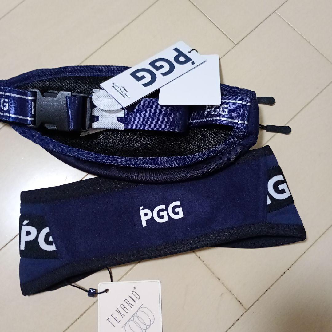 新品！pggウエストポーチネイビーと冬のイヤーバンド パーリーゲイツ