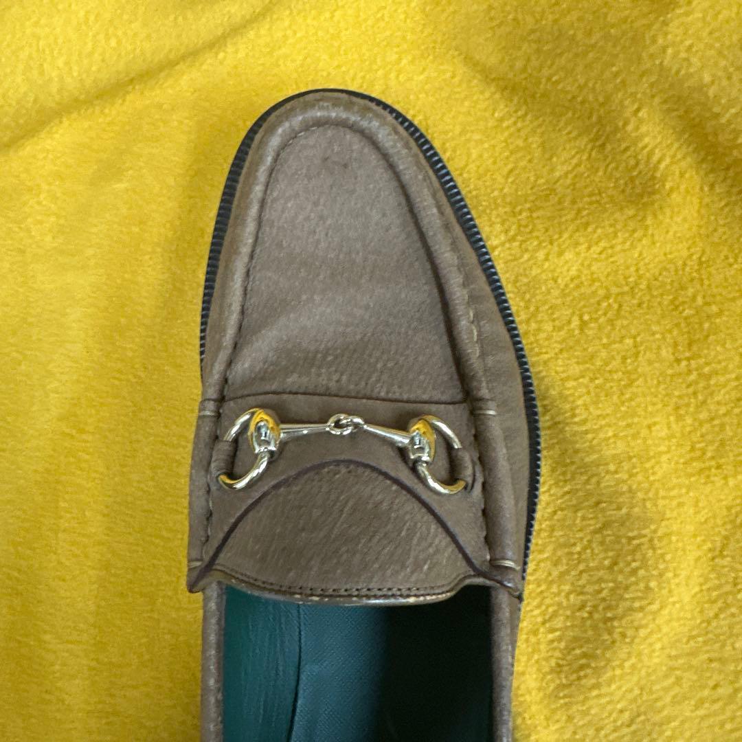 GUCCI ブラウンレザー ローファー 7.5