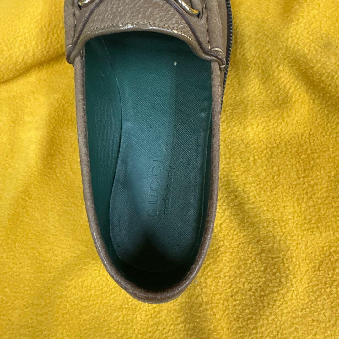 GUCCI ブラウンレザー ローファー 7.5