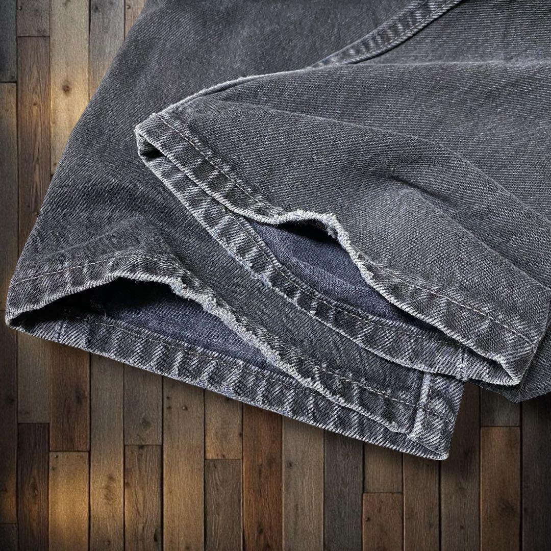 ギ*隊様 90'sUSA製リーバイス 501 ストレート ブラックデニム ジーン