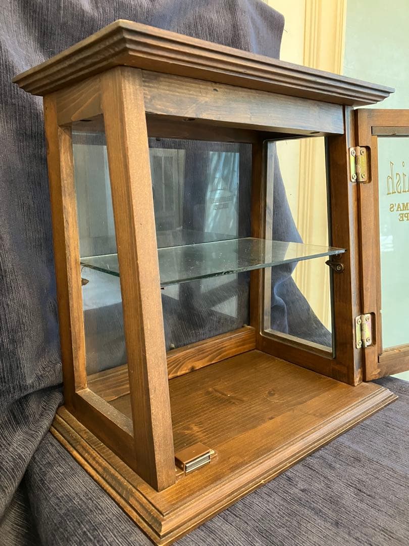 木製 ガラス飾り棚 キャビネット コレクションケース　ショーケース ディスプレイ