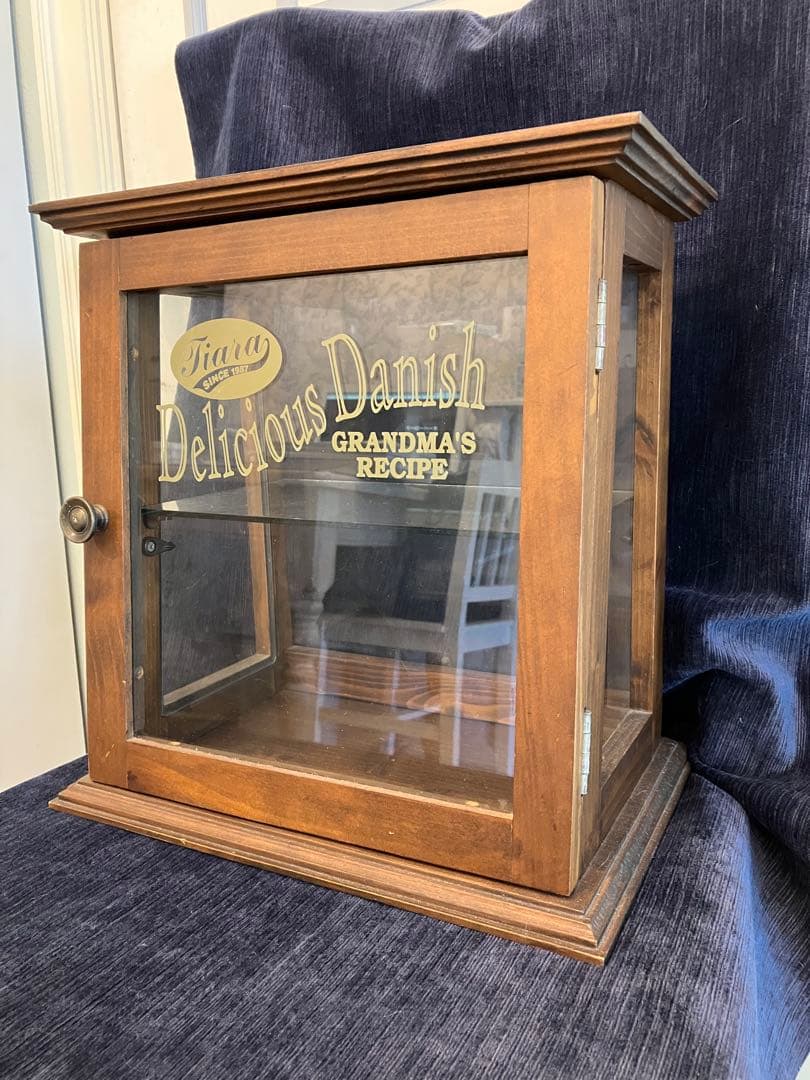 木製 ガラス飾り棚 キャビネット コレクションケース　ショーケース ディスプレイ