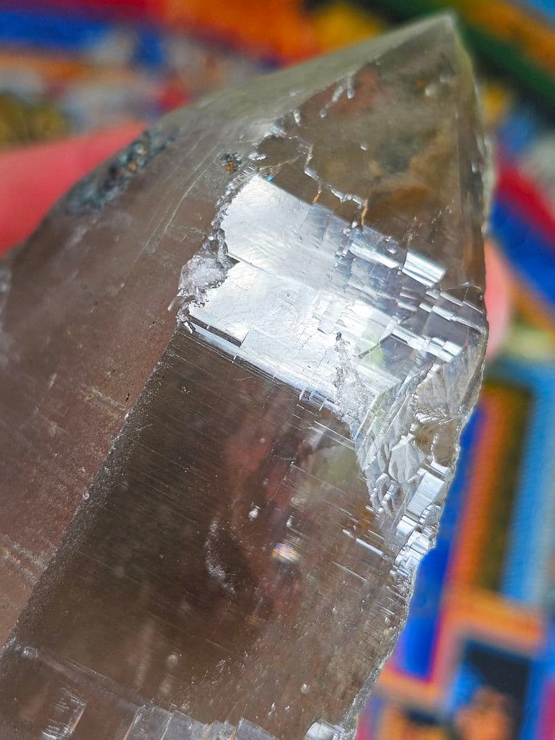 クローライトが付着した‼️ガネーシュヒマール水晶の原石