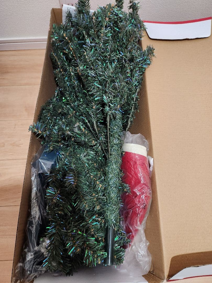 180cm LEDクリスマスツリーセット(大量オーナメント付)