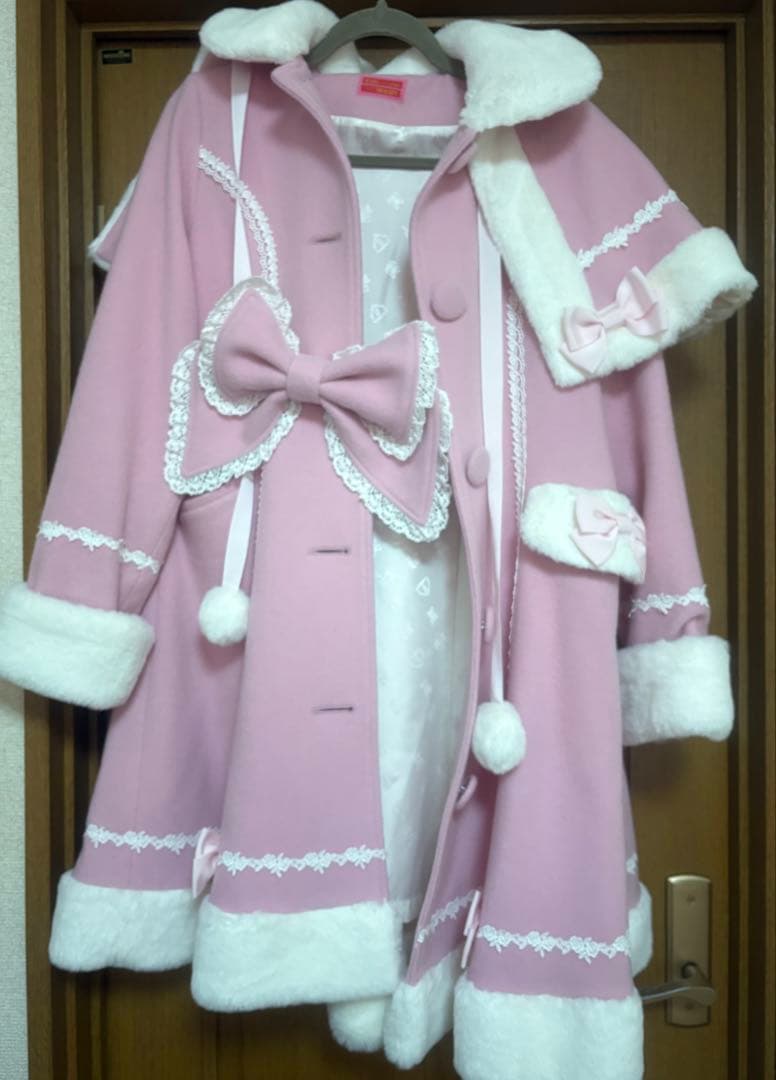 baby リボンミルキーコート ピンク 最終値下げ