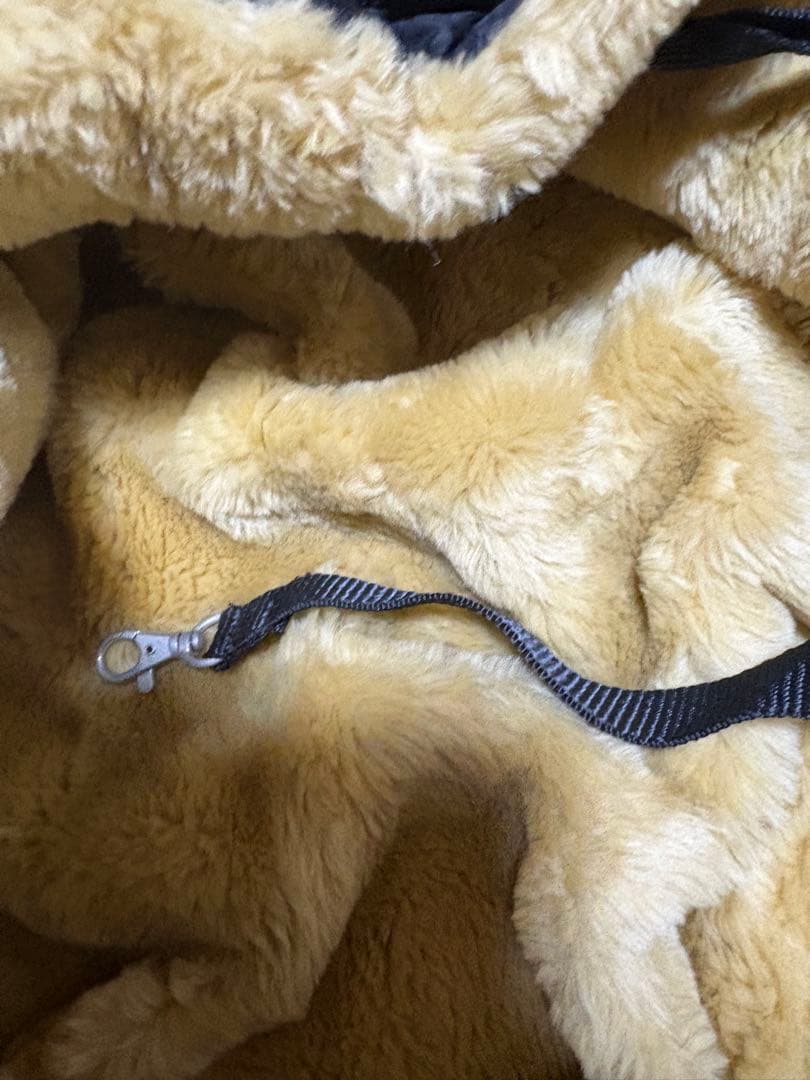 黒のファー付きキャリーバッグ