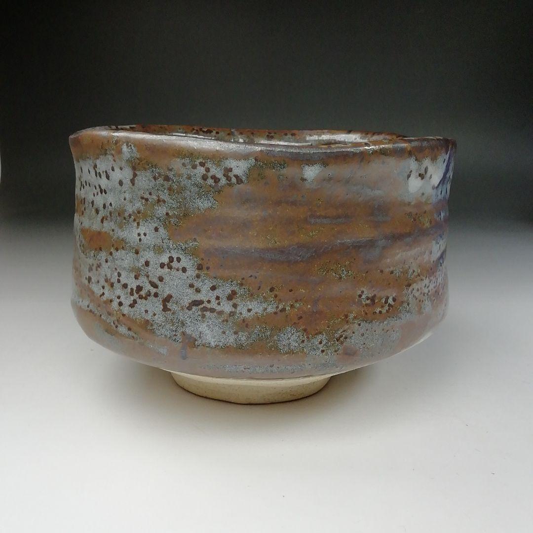 Ｔ４５０　茶碗　『鼡志野　桐紋』『笠原窯　水野二郎 造』『禅海書付』共箱　茶道具