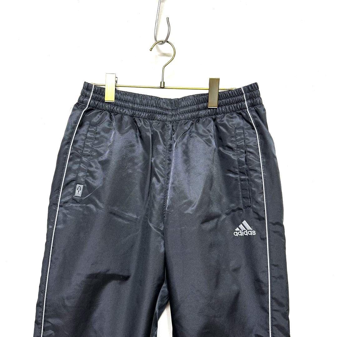 希少 00's y2k adidas 万国旗 ナイロン 上下セットアップ 黒