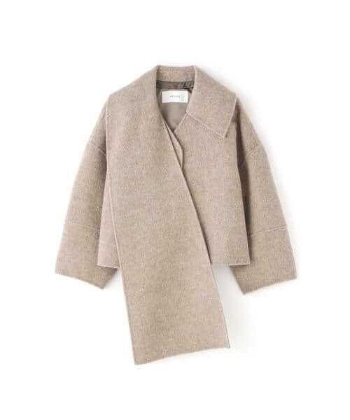 シャギーカルゼケープ付きジャケット