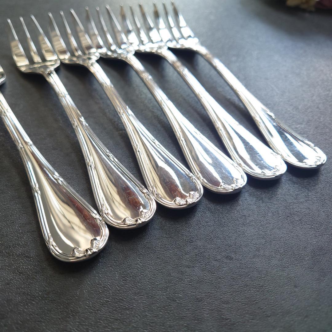 美品 クリストフル リュバン ケーキフォーク 6点