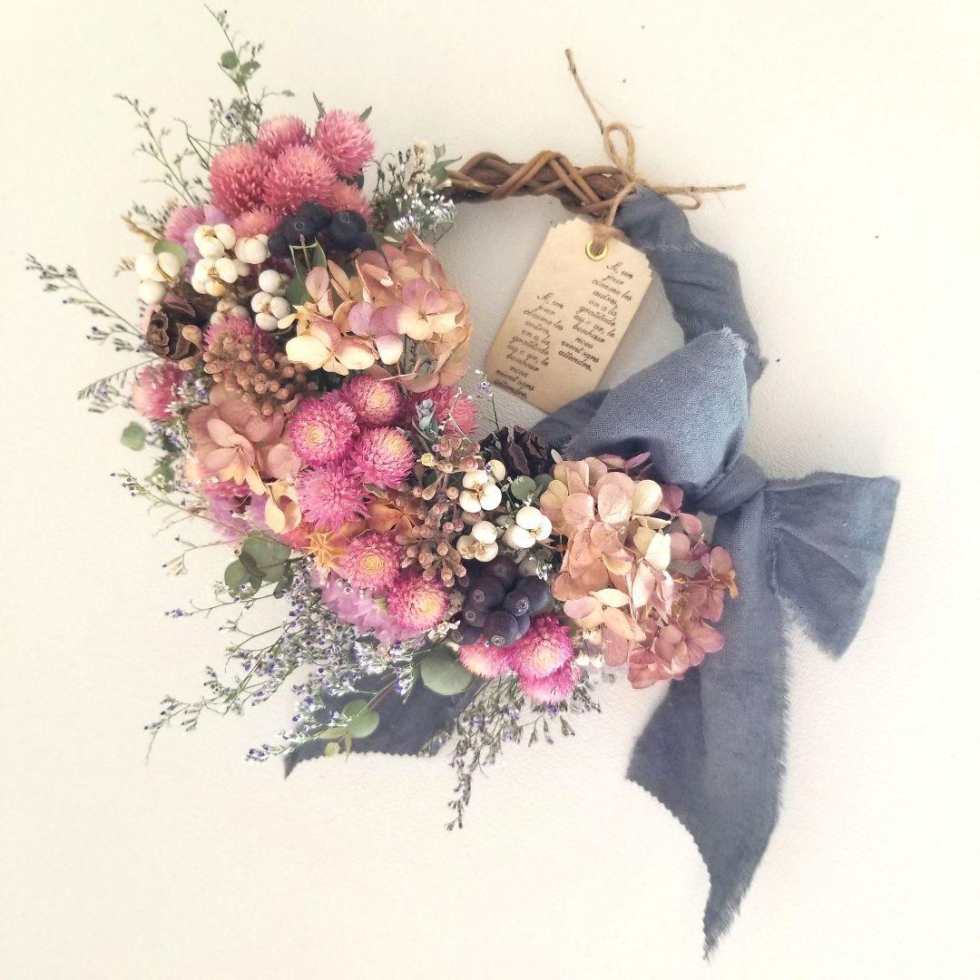 ◆ドライフラワーリース◇ナチュラル◇プレゼント