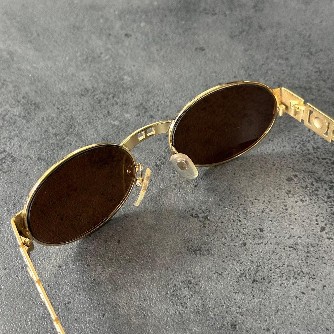 VERSACE メデューサ 鼈甲 金縁 フルリム オーバル サングラス①