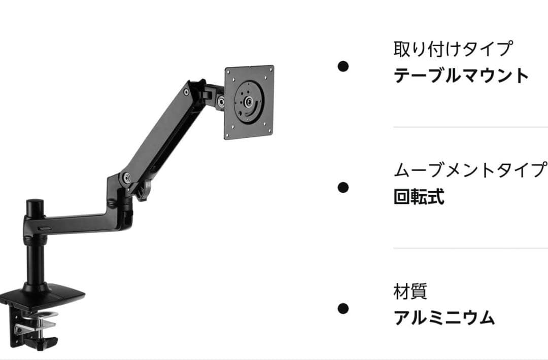 Amazonベーシック モニターアーム エルゴトロン　　補強プレートおまけ