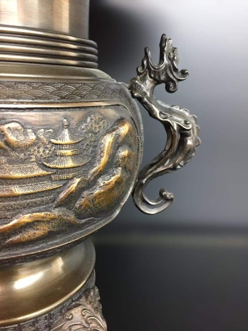 高岡銅器　薄端(米田章　陵山作)　日本製