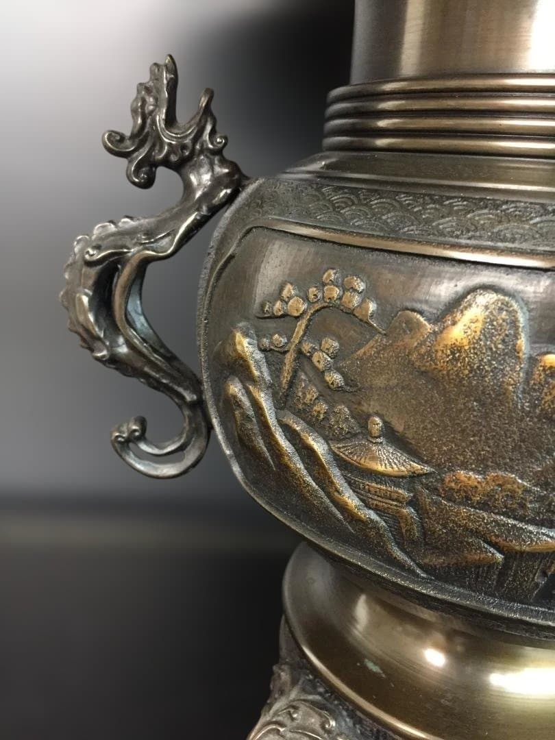 高岡銅器　薄端(米田章　陵山作)　日本製