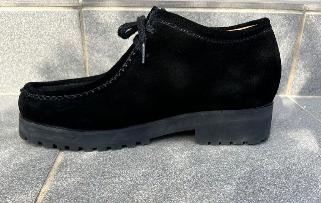 shiun BLACK SUEDE MOCCASIN Sサイズ