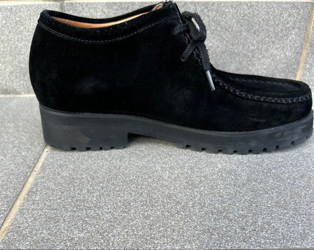 shiun BLACK SUEDE MOCCASIN Sサイズ