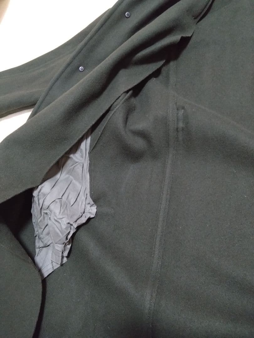 クリストフルメール　モスグリーン ロングコート ベルト付き