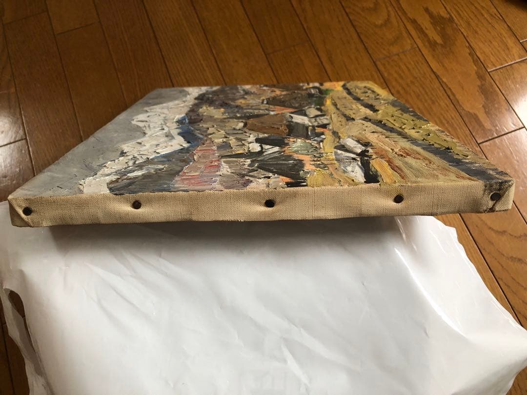 金　油絵　八ヶ岳(笹原) A.Shinohara 作　F6サイズ