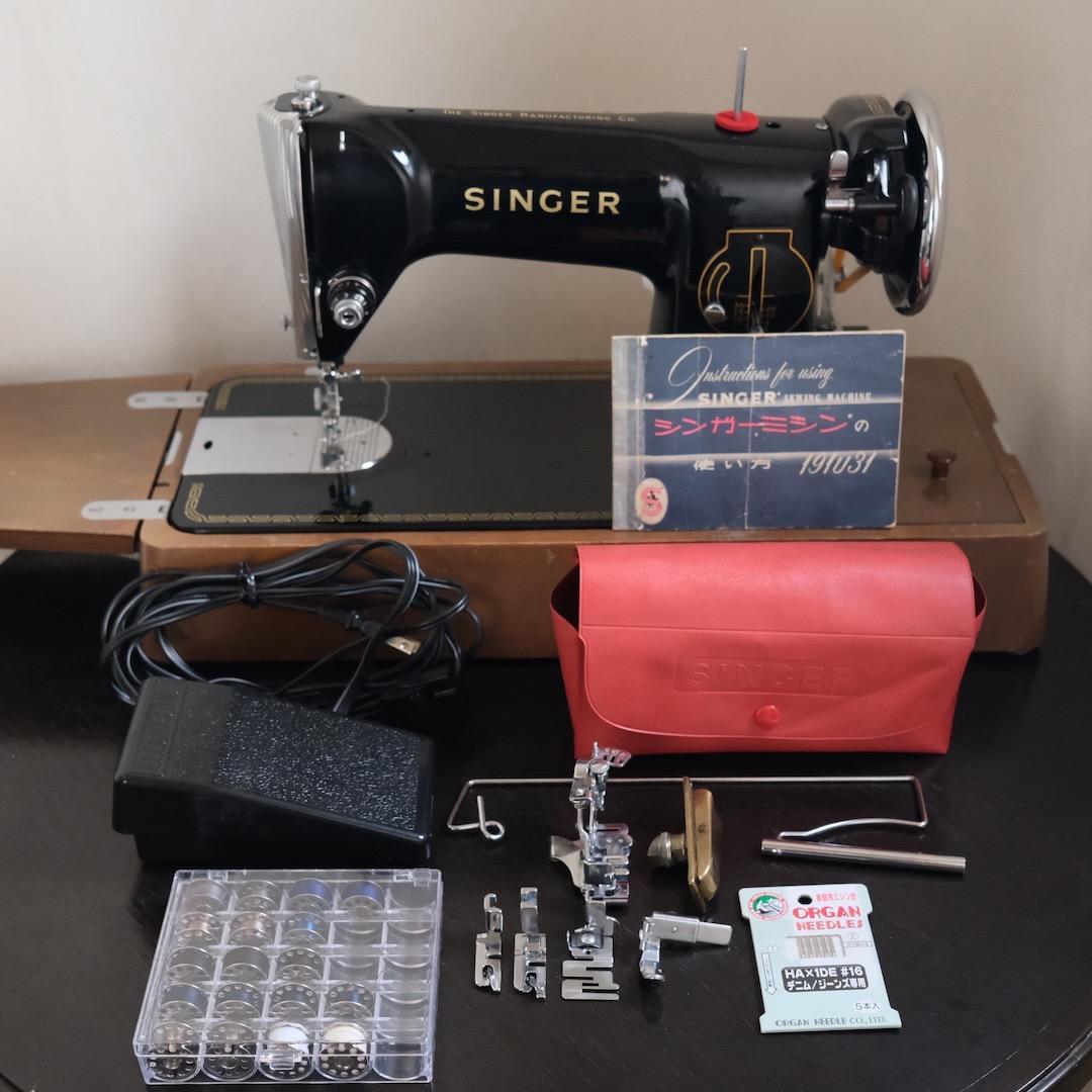 動作◎ SINGER シンガー　ミシン　191U アンティーク　ヴィンテージ