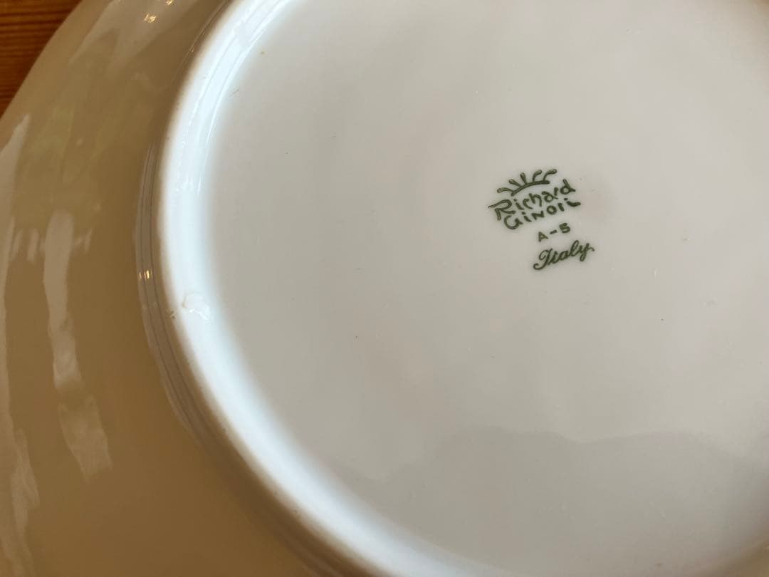 ジノリ　ベッキオホワイト　ダブルハンドルスープカップアンドソーサー×5