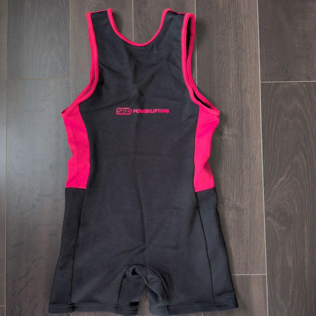 【新品未使用】SBD パワーリフティングシングレット Mサイズ ブラック/レッド