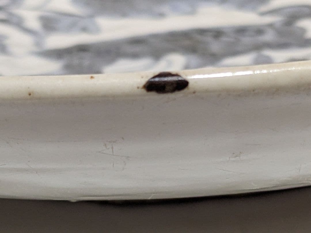 ♦中国陶磁 猿草花文 呉州手 染付大皿 明時代末 漳州窯 青花磁器 古美術骨董品