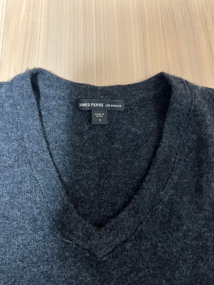ジェームスパース　カシミヤニット　チャコール