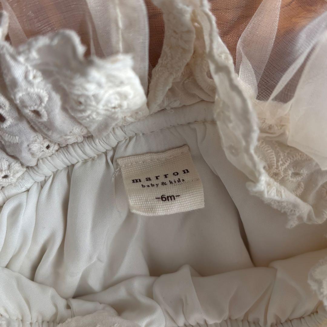 marron ロンパース ボンネット